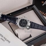 Đồng Hồ Patek Philippe Nautilus 5712/A-001 Rep 1:1 Chế Tác Vỏ Bạc Mặt Xanh Dương Dây Da