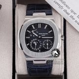 Đồng Hồ Patek Philippe Nautilus 5712/A-001 Rep 1:1 Chế Tác Vỏ Bạc Mặt Xanh Dương Dây Da