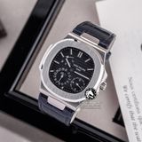 Đồng Hồ Patek Philippe Nautilus 5712/A-001 Rep 1:1 Chế Tác Vỏ Bạc Mặt Xanh Dương Dây Da