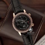 Đồng Hồ Patek Philippe Grand Complications 6104R-001 Rep 1:1 Chế Tác Vỏ Vàng Hồng Mặt Thiên Hà Đen Dây Da