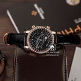Đồng Hồ Patek Philippe Grand Complications 6104R-001 Rep 1:1 Chế Tác Vỏ Vàng Hồng Mặt Thiên Hà Đen Dây Da