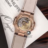 Đồng Hồ Patek Philippe Nautilus 5711R-001 Rep 1:1 Chế Tác Vỏ Vàng Hồng Mặt Nâu Dây Da