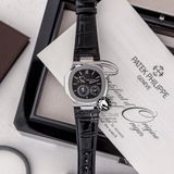 Đồng Hồ Patek Philippe Nautilus 5712G-001 Rep 1:1 Chế Tác Vỏ Bạc Mặt Xám Dây Da