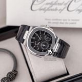 Đồng Hồ Patek Philippe Nautilus 5712G-001 Rep 1:1 Chế Tác Vỏ Bạc Mặt Xám Dây Da