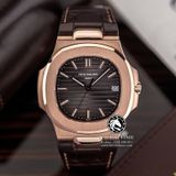 Đồng Hồ Patek Philippe Nautilus 5711R-001 Rep 1:1 Chế Tác Vỏ Vàng Khối 18K Mặt Nâu Dây Da