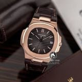 Đồng Hồ Patek Philippe Nautilus 5711R-001 Rep 1:1 Chế Tác Vỏ Vàng Khối 18K Mặt Nâu Dây Da