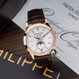 Đồng Hồ Patek Philippe Complications 5396R-011 Rep 1:1 Chế Tác Vỏ Vàng Hồng Mặt Trắng Dây Da