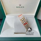 Đồng Hồ Rolex Day-Date 40mm 228348RBR Rep 1:1 Cao Cấp Vỏ Vàng Kim Niềng Bezel Đính Đá Mặt Đen Cọc Số Đính Đá Baguette Dây Kim Loại