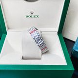 Đồng Hồ Rolex Day-Date 36mm 128349RBR-0004 Rep 1:1 Cao Cấp Vỏ Bạc Mặt Xà Cừ Trắng Niềng Bezel Đính Đá Dây Kim Loại
