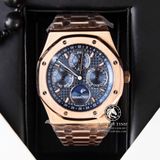 Đồng Hồ Audemars Piguet Royal Oak Perpetual Calendar 26574OR.OO.1220OR.02 Rep 1:1 Chế Tác Vỏ Vàng Hồng Mặt Xanh Dây Kim Loại