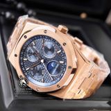 Đồng Hồ Audemars Piguet Royal Oak Perpetual Calendar 26574OR.OO.1220OR.02 Rep 1:1 Chế Tác Vỏ Vàng Hồng Mặt Xanh Dây Kim Loại