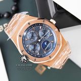 Đồng Hồ Audemars Piguet Royal Oak Perpetual Calendar 26574OR.OO.1220OR.02 Rep 1:1 Chế Tác Vỏ Vàng Hồng Mặt Xanh Dây Kim Loại