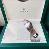 Đồng Hồ Rolex Datejust 36mm 126231 Rep 1:1 Cao Cấp Vỏ Demi Vàng Hồng Mặt Xà Cừ Trắng Cọc Số Đính Đá Dây Kim Loại Julibee