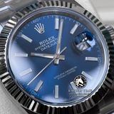 Đồng Hồ Rolex Datejust 41mm 126334-0001 Rep 1:1 Cao Cấp Vỏ Bạc Mặt Xanh Dương Cọc Số Vạch Dây Kim Loại Jubilee
