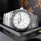 Đồng Hồ Audemars Piguet Royal Oak 15400ST.OO.1220ST.02 Rep 1:1 Chế Tác Vỏ Bạc Mặt Trắng Dây Kim Loại