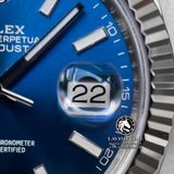 Đồng Hồ Rolex Datejust 41mm 126334-0001 Rep 1:1 Cao Cấp Vỏ Bạc Mặt Xanh Dương Cọc Số Vạch Dây Kim Loại Jubilee