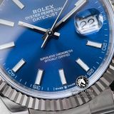 Đồng Hồ Rolex Datejust 41mm 126334-0001 Rep 1:1 Cao Cấp Vỏ Bạc Mặt Xanh Dương Cọc Số Vạch Dây Kim Loại Jubilee