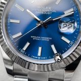 Đồng Hồ Rolex Datejust 41mm 126334-0001 Rep 1:1 Cao Cấp Vỏ Bạc Mặt Xanh Dương Cọc Số Vạch Dây Kim Loại Jubilee