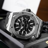 Đồng Hồ Audemars Piguet Royal Oak Offshore Diver 15710ST.OO.A002CA.01 Rep 1:1 Chế Tác Vỏ Bạc Mặt Đen Dây Cao Su