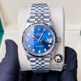 Đồng Hồ Rolex Datejust 36mm 126234-0037 Rep 1:1 Cao Cấp Vỏ Bạc Mặt Xanh Dương Cọc Số Đính Đá Dây Kim Loại Jubilee