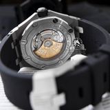 Đồng Hồ Audemars Piguet Royal Oak Offshore Diver 15710ST.OO.A002CA.01 Rep 1:1 Chế Tác Vỏ Bạc Mặt Đen Dây Cao Su