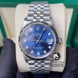 Đồng Hồ Rolex Datejust 36mm 126234-0037 Rep 1:1 Cao Cấp Vỏ Bạc Mặt Xanh Dương Cọc Số Đính Đá Dây Kim Loại Jubilee