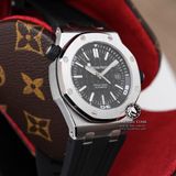 Đồng Hồ Audemars Piguet Royal Oak Offshore Diver 15710ST.OO.A002CA.01 Rep 1:1 Chế Tác Vỏ Bạc Mặt Đen Dây Cao Su