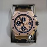 Đồng Hồ Audemars Piguet Royal Oak Offshore Chronograph 26470OR.OO.A002CR.01 Rep 1:1 Chế Tác Vỏ Vàng Hồng Mặt Hồng Dây Da