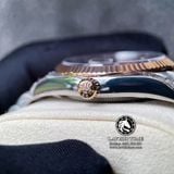 Đồng Hồ Rolex Datejust 36mm 126231 Rep 1:1 Cao Cấp Vỏ Demi Vàng Hồng Mặt Nâu Chocolate Cọc Số Đính Đá Dây Kim Loại Jubilee