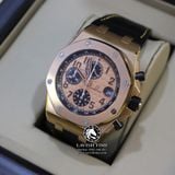 Đồng Hồ Audemars Piguet Royal Oak Offshore Chronograph 26470OR.OO.A002CR.01 Rep 1:1 Chế Tác Vỏ Vàng Hồng Mặt Hồng Dây Da