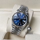 Đồng Hồ Rolex Datejust 36mm 126234-0017 Rep 1:1 Cao Cấp Vỏ Bạc Mặt Xanh Dương Cọc Số Đính Đá Dây Kim Loại