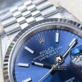 Đồng Hồ Rolex Datejust 36mm 126234-0017 Rep 1:1 Cao Cấp Vỏ Bạc Mặt Xanh Dương Cọc Số Đính Đá Dây Kim Loại