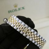 Đồng Hồ Rolex Datejust 41mm Rep 1:1 Cao Cấp Vỏ Demi Vàng Kim Mặt Vi Tính Trắng Cọc Số Đính Đá Dây Kim Loại Jubilee