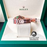 Đồng Hồ Rolex Day-Date 40mm 228345RBR Rep 1:1 Cao Cấp Vỏ Vàng Hồng Niềng Bezel Đinh Đá Mặt Xanh Lá Cọc Số La Mã Dây Kim Loại