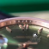 Đồng Hồ Rolex Day-Date 40mm 228345RBR Rep 1:1 Cao Cấp Vỏ Vàng Hồng Niềng Bezel Đinh Đá Mặt Xanh Lá Cọc Số La Mã Dây Kim Loại
