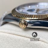 Đồng Hồ Rolex Datejust 41mm 126333-0018 Rep 1:1 Cao Cấp Vỏ Demi Vàng Kim Mặt Xà Cừ Trắng Cọc Số Đính Đá Dây Kim Loại Jubilee