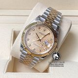 Đồng Hồ Rolex Datejust 41mm126233-0033 Rep 1:1 Cao Cấp Vỏ Demi Vàng Kim Mặt Vi Tính Vàng Cọc Số Đính Đá Dây Kim Loại Jubilee