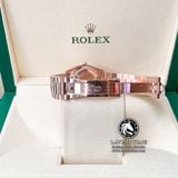 Đồng Hồ Rolex Day-Date 36mm 128345RBR-0028 Rep 1:1 Cao Cấp Vỏ Vàng Hồng Niềng Bezel Đính Đá Mặt Xà Cừ Trắng Dây Kim Loại