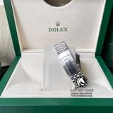 Đồng Hồ Rolex Datejust 41mm 126334-0018 Rep 1:1 Cao Cấp Vỏ Bạc Mặt Đen Cọc Số Vạch Dây Kim Loại Jubilee