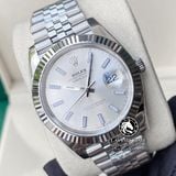 Đồng Hồ Rolex Datejust 41mm 126334-0004 Rep 1:1 Chế Tác Vỏ Bạc Mặt Bạc Cọc Số Vạch Dây Kim Loại