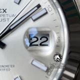 Đồng Hồ Rolex Datejust 41mm 126334-0004 Rep 1:1 Chế Tác Vỏ Bạc Mặt Bạc Cọc Số Vạch Dây Kim Loại