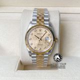 Đồng Hồ Rolex Datejust 36mm 126233-0033 Rep 1:1 Cao Cấp Vỏ Demi Vàng Kim Mặt Vi Tính Vàng Cọc Số Đính Đá Dây Kim Loại Jubilee