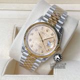 Đồng Hồ Rolex Datejust 36mm 126233-0033 Rep 1:1 Cao Cấp Vỏ Demi Vàng Kim Mặt Vi Tính Vàng Cọc Số Đính Đá Dây Kim Loại Jubilee