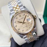 Đồng Hồ Rolex Datejust 36mm 126233-0033 Rep 1:1 Cao Cấp Vỏ Demi Vàng Kim Mặt Vi Tính Vàng Cọc Số Đính Đá Dây Kim Loại Jubilee