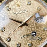 Đồng Hồ Rolex Datejust 36mm 126233-0033 Rep 1:1 Cao Cấp Vỏ Demi Vàng Kim Mặt Vi Tính Vàng Cọc Số Đính Đá Dây Kim Loại Jubilee