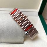 Đồng Hồ Rolex Day-Date 36mm 128235-0037 Rep 1:1 Cao Cấp Vỏ Vàng Hồng Mặt Nâu Ombre Cọc Số Đá Dây Kim Loại