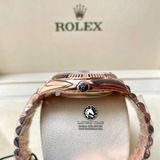 Đồng Hồ Rolex Day-Date 36mm 128235-0037 Rep 1:1 Cao Cấp Vỏ Vàng Hồng Mặt Nâu Ombre Cọc Số Đá Dây Kim Loại
