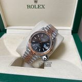 Đồng Hồ Rolex Datejust 36mm 126231-0013 Rep 1:1 Cao Cấp Vỏ Demi Vàng Hồng Mặt Xám Cọc Số Vạch Dây Kim Loại Jubilee