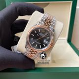 Đồng Hồ Rolex Datejust 36mm 126231-0013 Rep 1:1 Cao Cấp Vỏ Demi Vàng Hồng Mặt Xám Cọc Số Vạch Dây Kim Loại Jubilee