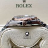 Đồng Hồ Rolex Datejust 36mm 126231-0013 Rep 1:1 Cao Cấp Vỏ Demi Vàng Hồng Mặt Xám Cọc Số Vạch Dây Kim Loại Jubilee